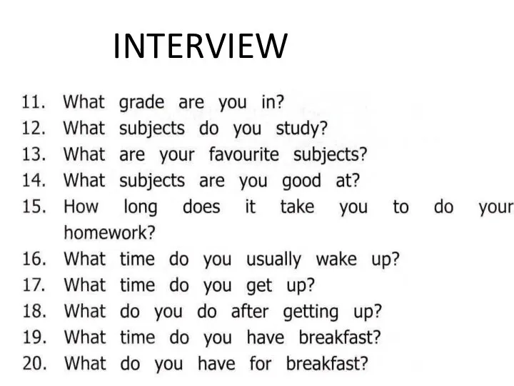 INTERVIEW