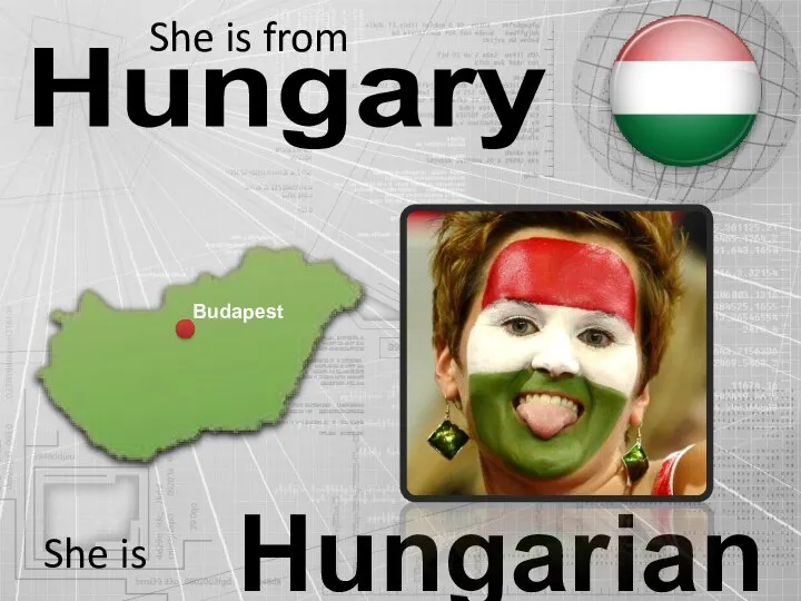 Budapest Hungary Hungarian She is from She is