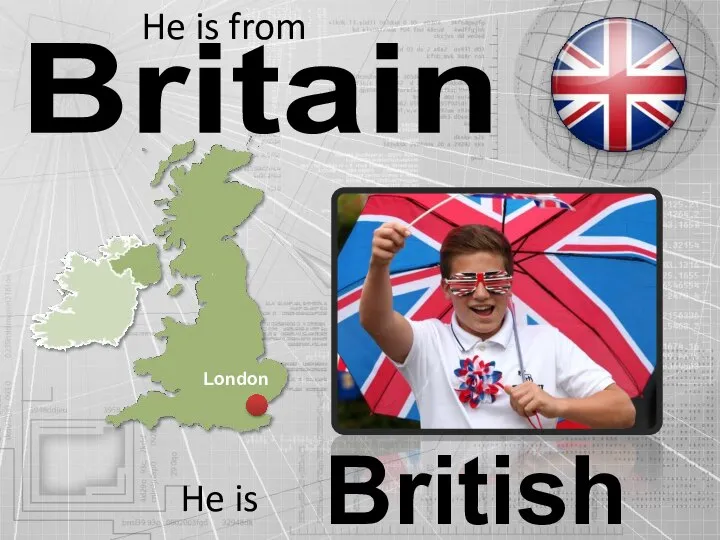Britain He is from He is British