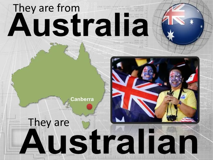 Australia They are from They are Australian