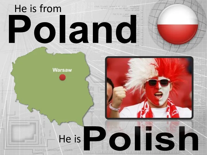 Poland Polish He is from He is