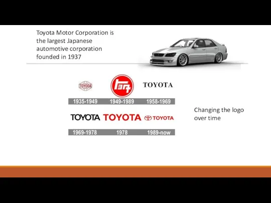 Toyota Motor Corporation is the largest Japanese automotive corporation founded in