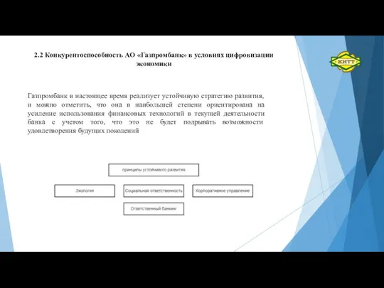 2.2 Конкурентоспособность АО «Газпромбанк» в условиях цифровизации экономики Газпромбанк в настоящее