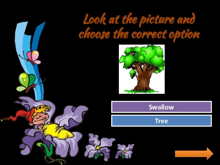 Look at the picture and choose the correct option Try Again Great Job! Swallow Tree