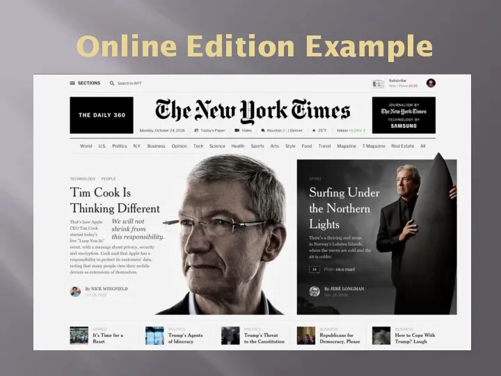 Online Edition Example