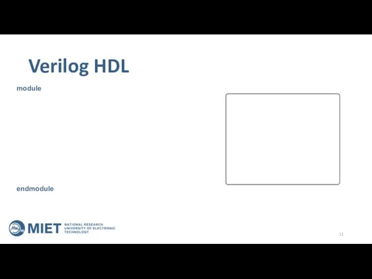 Verilog HDL module endmodule