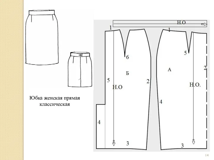 Юбка женская прямая классическая