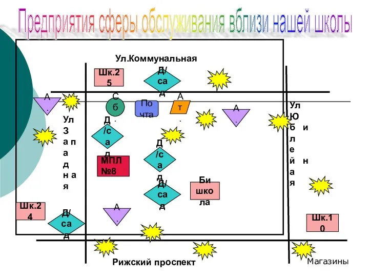 Ул.Коммунальная УлЮ б и л е й н а я УлЗ