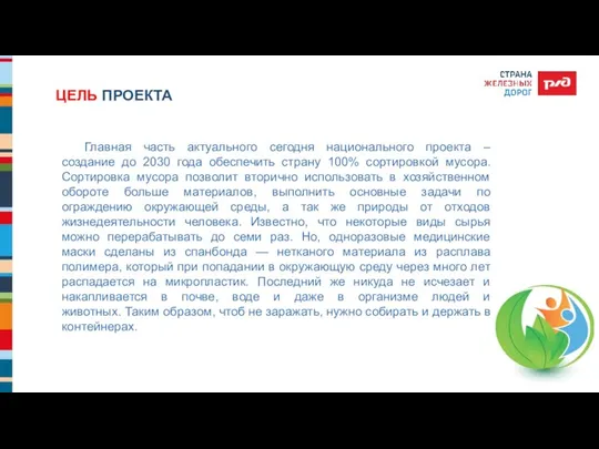 ЦЕЛЬ ПРОЕКТА Главная часть актуального сегодня национального проекта – создание до