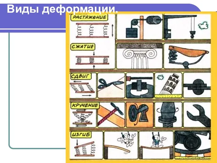 Виды деформации.