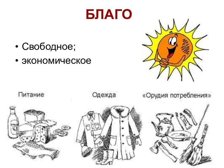 БЛАГО Свободное; экономическое