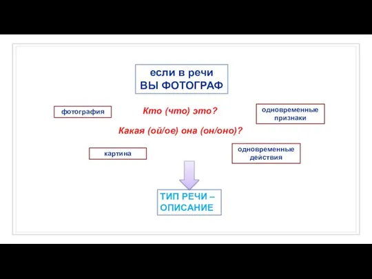 Кто (что) это? Какая (ой/ое) она (он/оно)? если в речи ВЫ