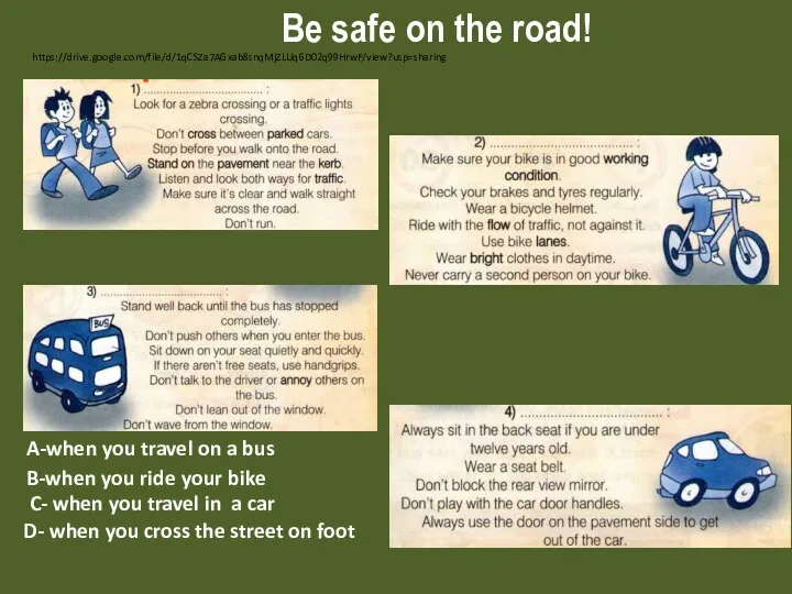 Be safe on the road! A-when you travel on a bus
