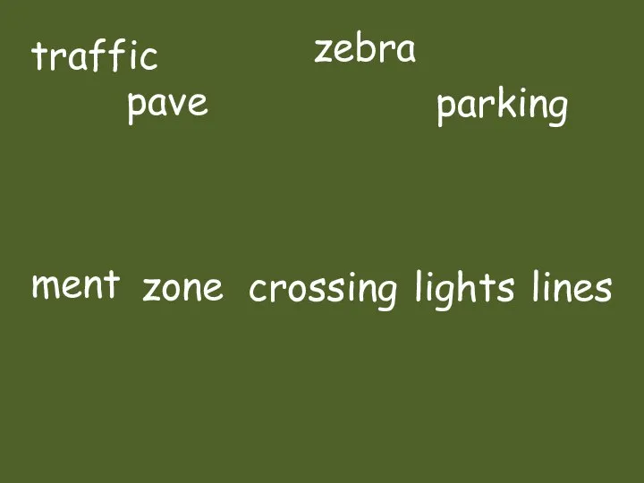 traffic pave zebra parking ment zone crossing lights lines