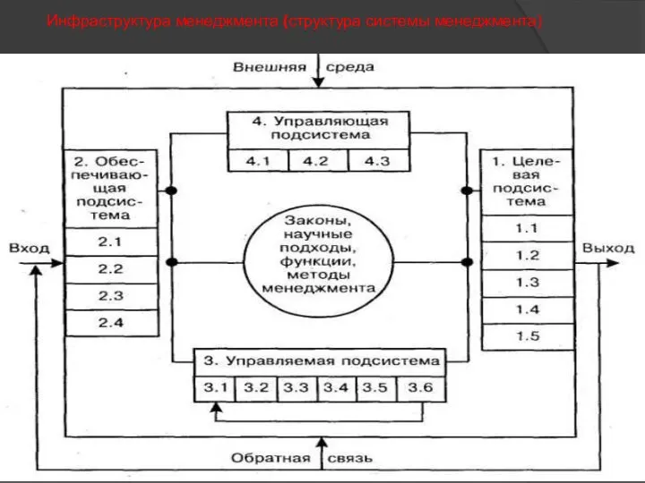 Инфраструктура менеджмента (структура системы менеджмента)