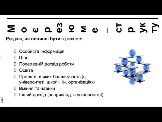 Моє резюме – структуроване! Розділи, які повинні бути в резюме: Особиста