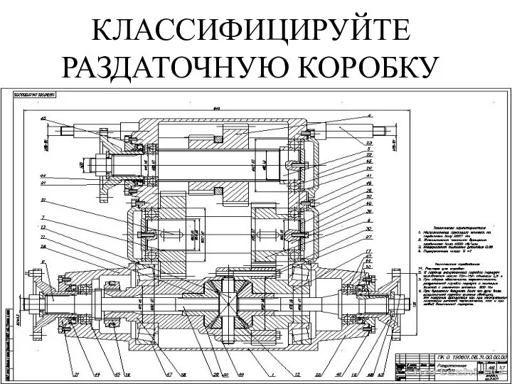 КЛАССИФИЦИРУЙТЕ РАЗДАТОЧНУЮ КОРОБКУ