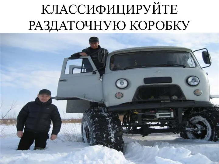 КЛАССИФИЦИРУЙТЕ РАЗДАТОЧНУЮ КОРОБКУ