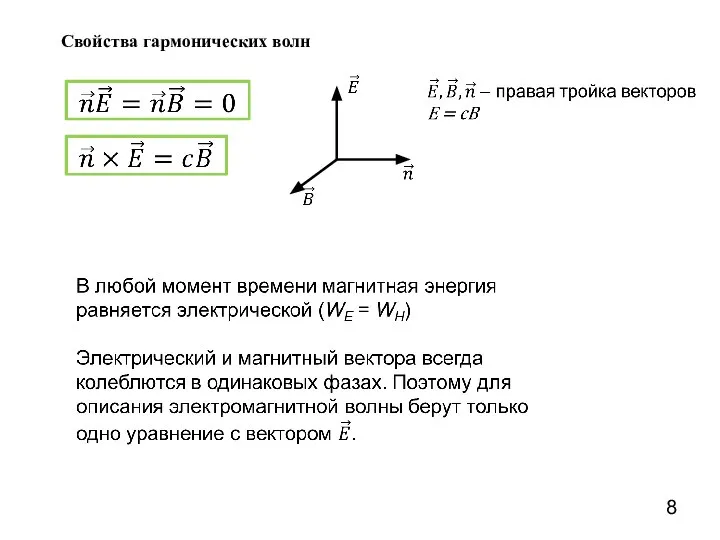 Свойства гармонических волн