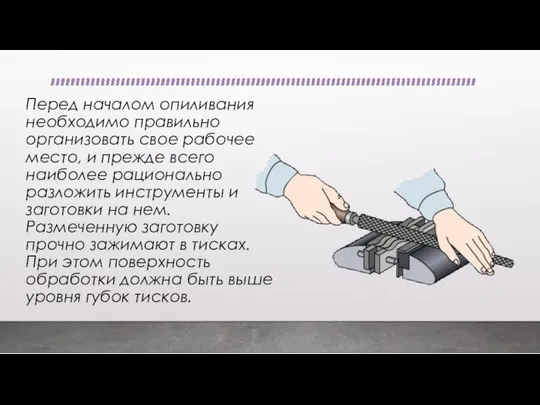 Перед началом опиливания необходимо правильно организовать свое рабочее место, и прежде