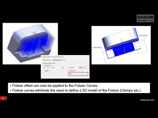 Fixture offset can now be applied to the Fixture Curves. Fixture