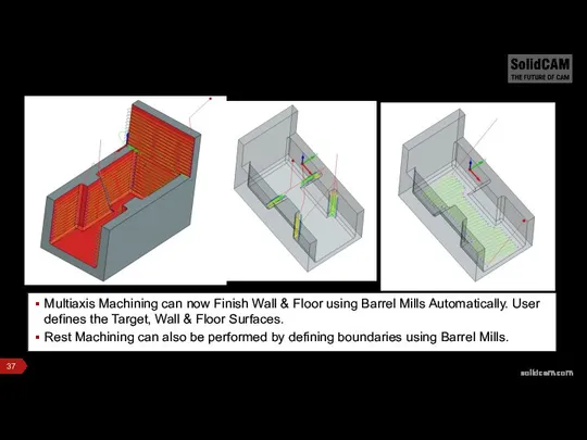 Multiaxis Machining can now Finish Wall & Floor using Barrel Mills