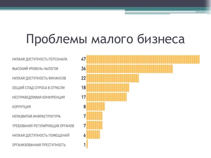 Проблемы малого бизнеса