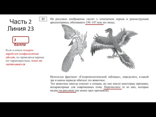 Часть 2 Линия 23 3 балла Если в ответе неверно определен