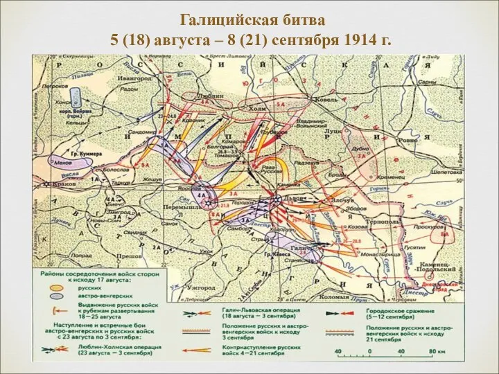 Галицийская битва 5 (18) августа – 8 (21) сентября 1914 г.