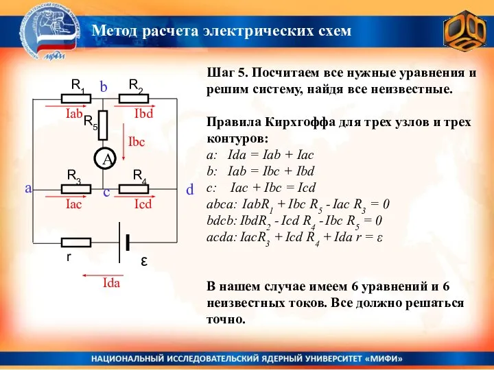 Шаг 5. Посчитаем все нужные уравнения и решим систему, найдя все