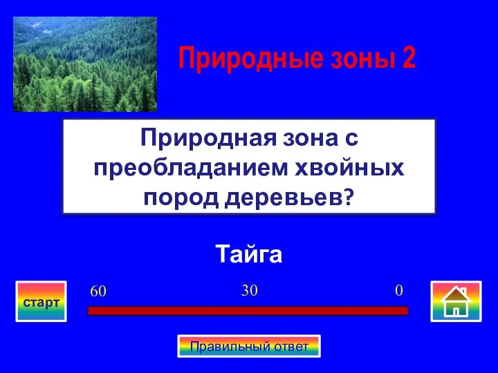 Тайга Природная зона с преобладанием хвойных пород деревьев? Природные зоны 2