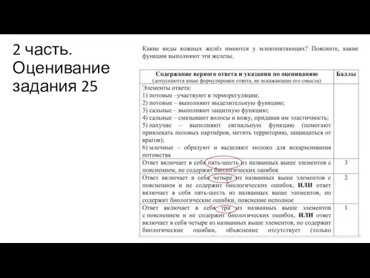 2 часть. Оценивание задания 25