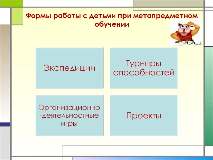 Формы работы с детьми при метапредметном обучении