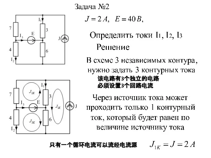 该电路有3个独立的电路 必须设置3个回路电流 只有一个循环电流可以流经电流源
