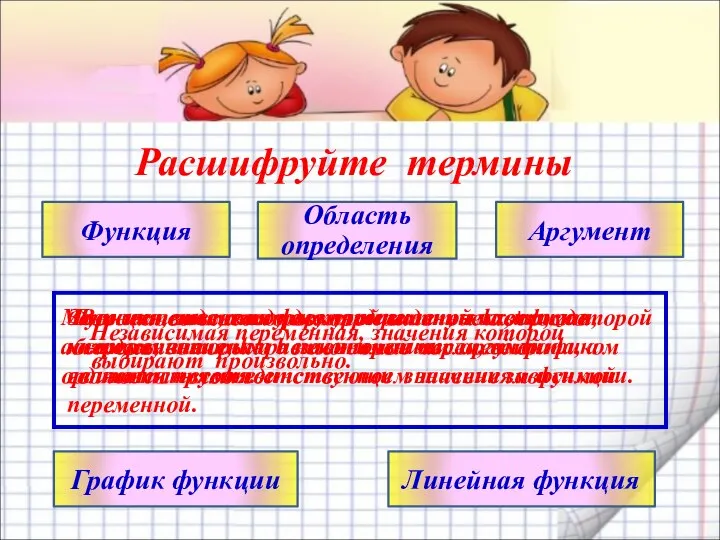 Зависимость между двумя переменными, при которой каждому значению независимой переменной соответствует