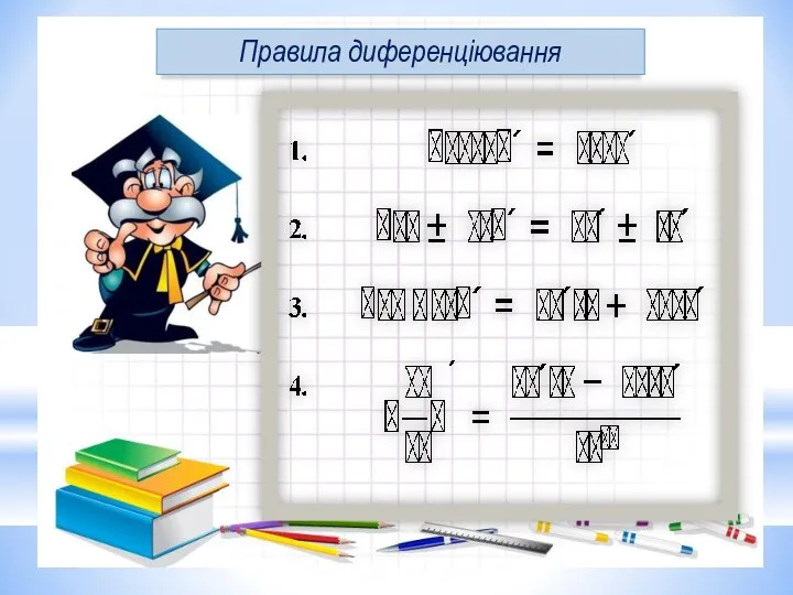 Правила диференціювання