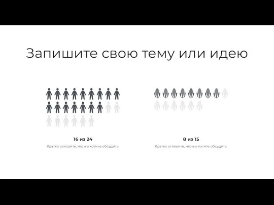 Запишите свою тему или идею Кратко опишите, что вы хотите обсудить.