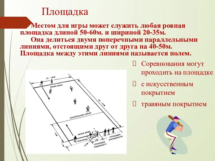 Площадка Соревнования могут проходить на площадке с искусственным покрытием травяным покрытием