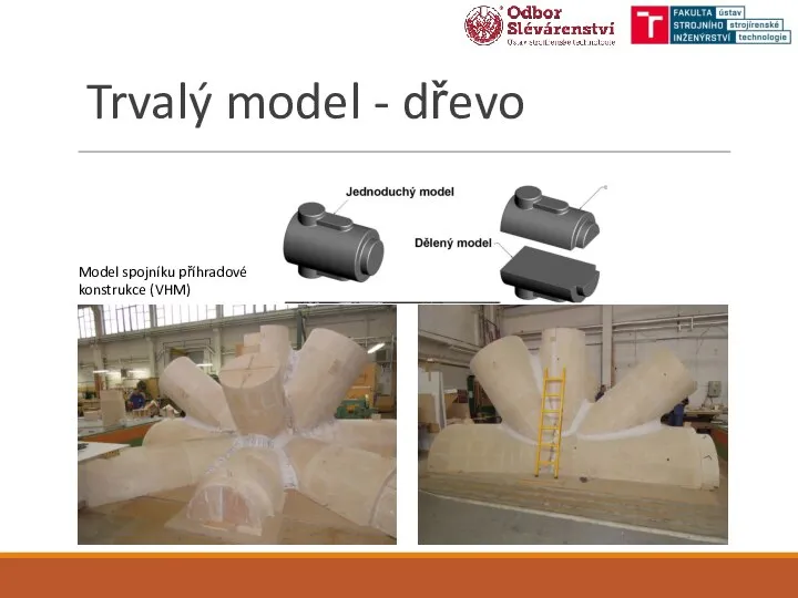 Trvalý model - dřevo Model spojníku příhradové konstrukce (VHM)