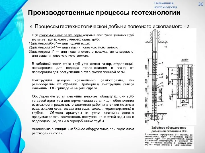 Скважинная геотехнология 36 4. Процессы геотехнологической добычи полезного ископаемого - 2