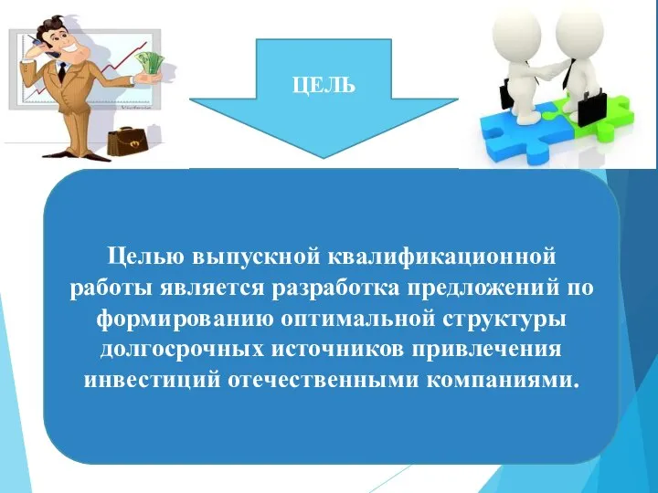 ЦЕЛЬ Целью выпускной квалификационной работы является разработка предложений по формированию оптимальной