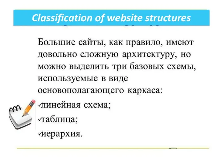 Classification of website structures