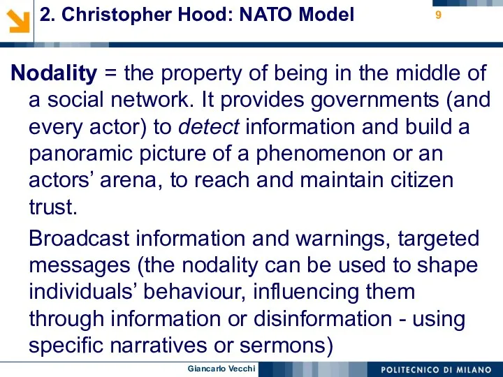 2. Christopher Hood: NATO Model Nodality = the property of being