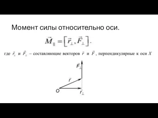 Момент силы относительно оси.