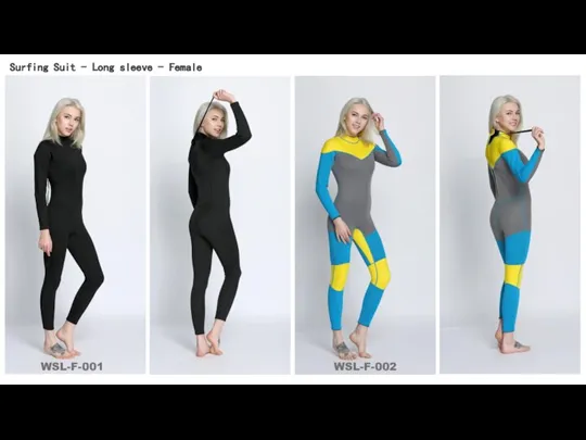 WSL-F-001 WSL-F-002 Surfing Suit - Long sleeve - Female