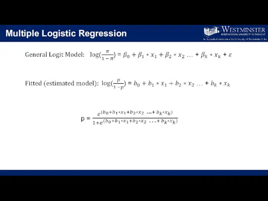 Multiple Logistic Regression