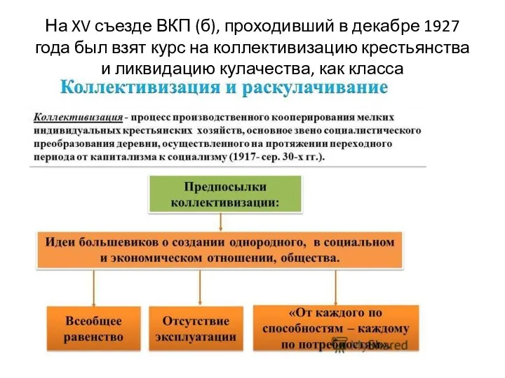 На XV съезде ВКП (б), проходивший в декабре 1927 года был