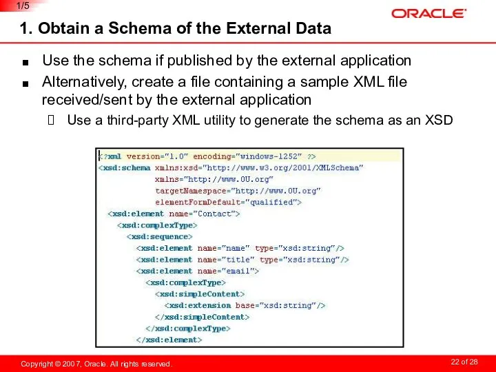 1. Obtain a Schema of the External Data Use the schema