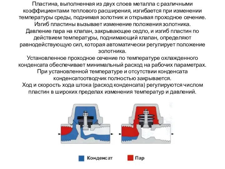 Пластина, выполненная из двух слоев металла с различными коэффициентами теплового расширения,