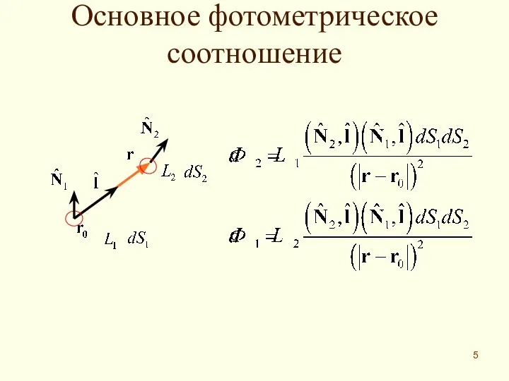 Основное фотометрическое соотношение